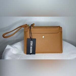 Steve Madden Tan Wristlet Clutch